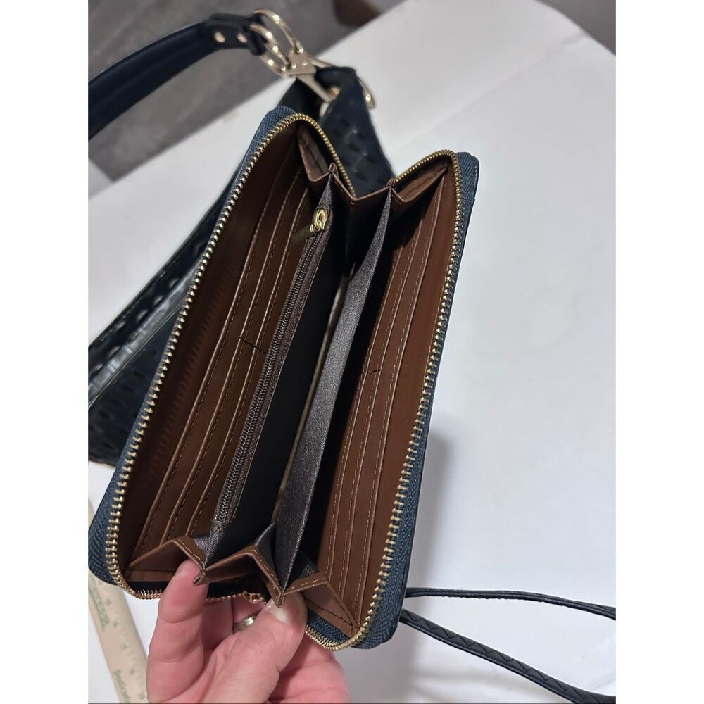 MKF Collection Wandy Vegan Leather Navy Womens Hobo & Clutch Wallet Set by Mia K - Picture 5 of 16